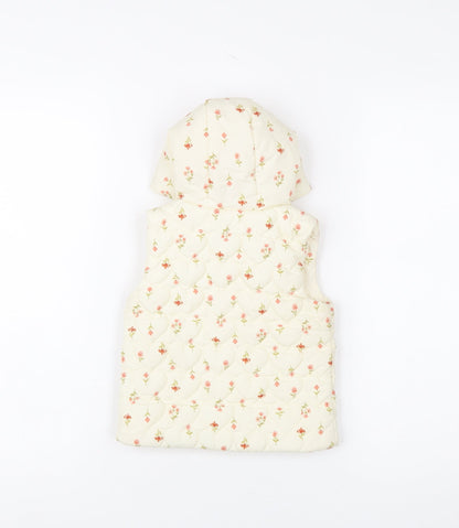 Girls UK Size 9-12 Months George Ivory Puffer Jacket