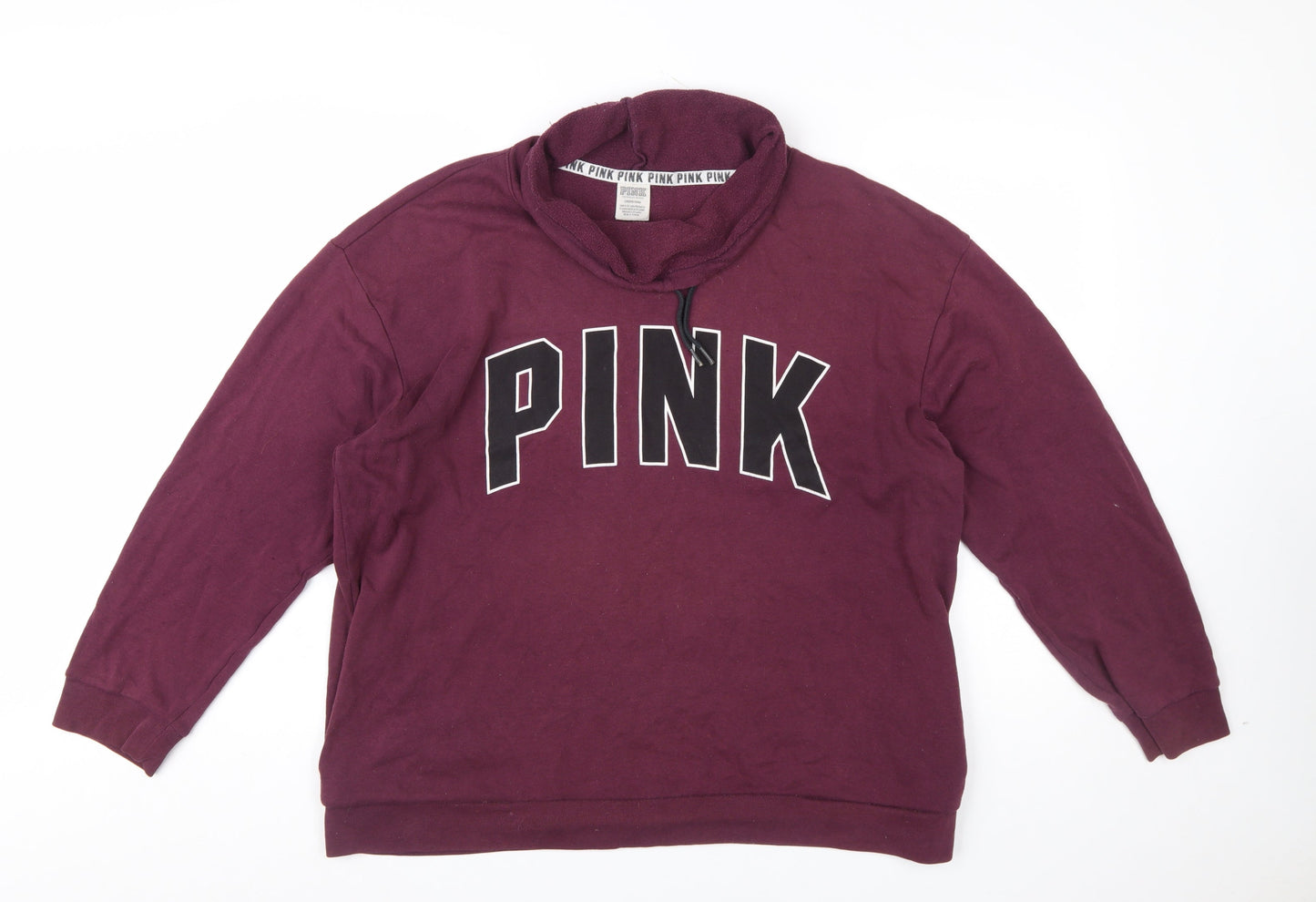 Womens UK Size L Victoria's Secret PINK Purple Pullover Sweatshirt