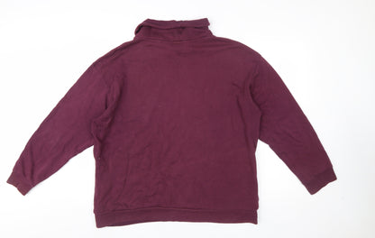 Womens UK Size L Victoria's Secret PINK Purple Pullover Sweatshirt