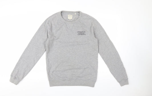 Mens UK Size S Jack Wills Grey Pullover Sweatshirt