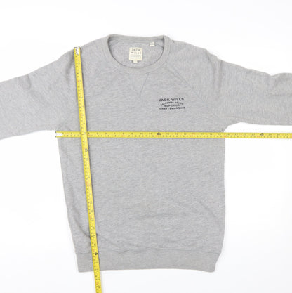 Mens UK Size S Jack Wills Grey Pullover Sweatshirt