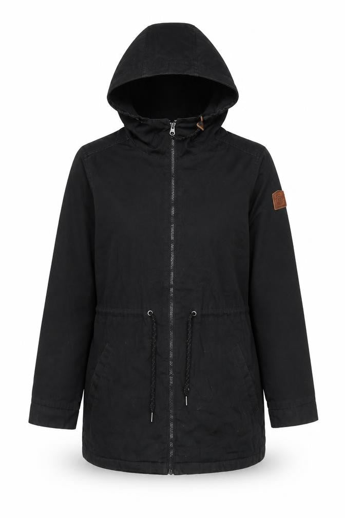 Womens UK Size M Element Black Parka Coat