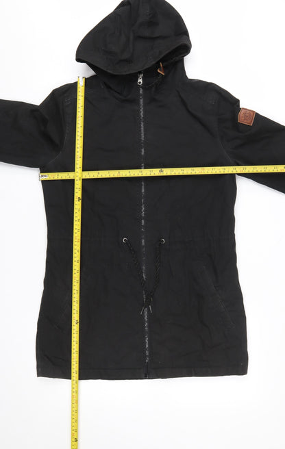 Womens UK Size M Element Black Parka Coat