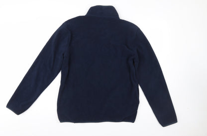 Nutmeg Men Blue Fleece 1/4 Zip Pullover Sweatshirt M Regular Fit