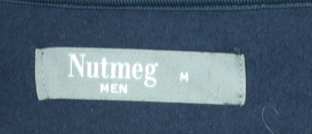 Nutmeg Men Blue Fleece 1/4 Zip Pullover Sweatshirt M Regular Fit