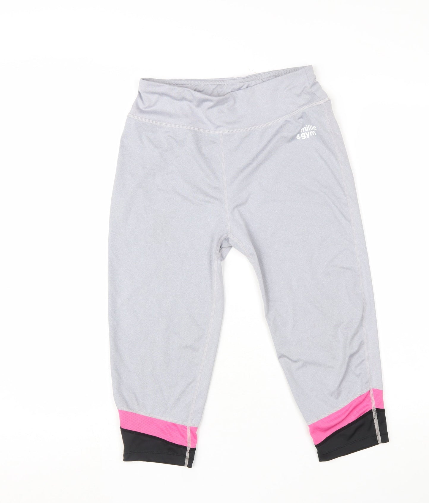 Womens UK Size S millie & gym Slim Fit Capri Grey Leggings