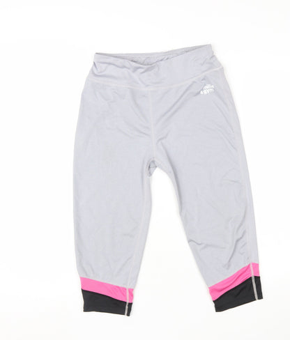 Womens UK Size S millie & gym Slim Fit Capri Grey Leggings