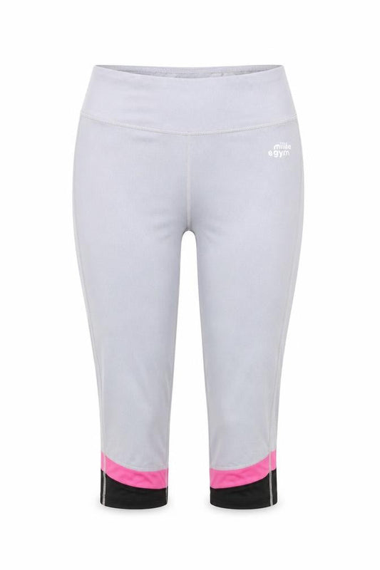 Womens UK Size S millie & gym Slim Fit Capri Grey Leggings