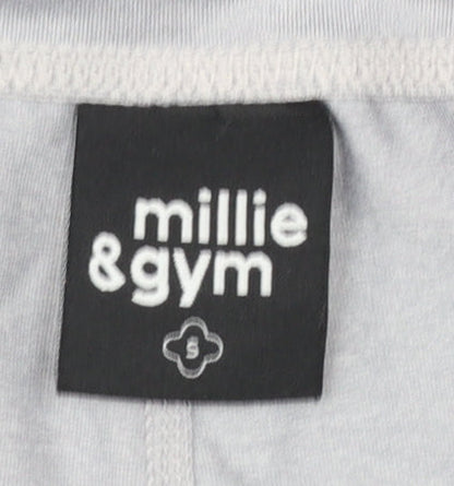 Womens UK Size S millie & gym Slim Fit Capri Grey Leggings