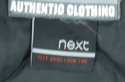 Next Boys Black Wool Blend Hooded Parka Coat 11 Years