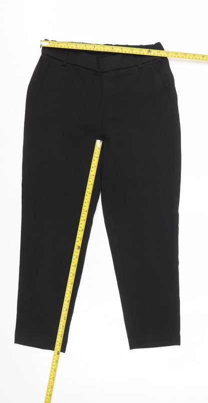 Womens UK Size XS Zara Regular Fit Business Casual Workwear Black Trousers