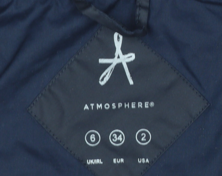 Womens UK Size 6 Atmosphere Blue Parka Coat