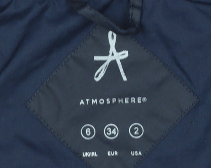 Womens UK Size 6 Atmosphere Blue Parka Coat