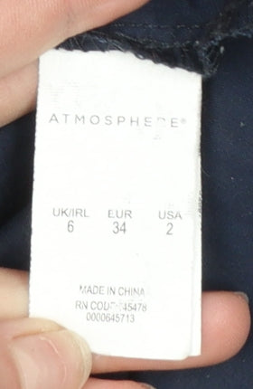 Womens UK Size 6 Atmosphere Blue Parka Coat