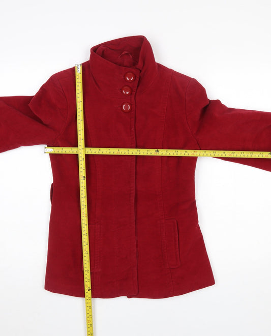 Womens UK Size 8 Debenhams Red Basic Jacket