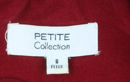 Womens UK Size 8 Debenhams Red Basic Jacket