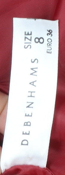 Womens UK Size 8 Debenhams Red Basic Jacket