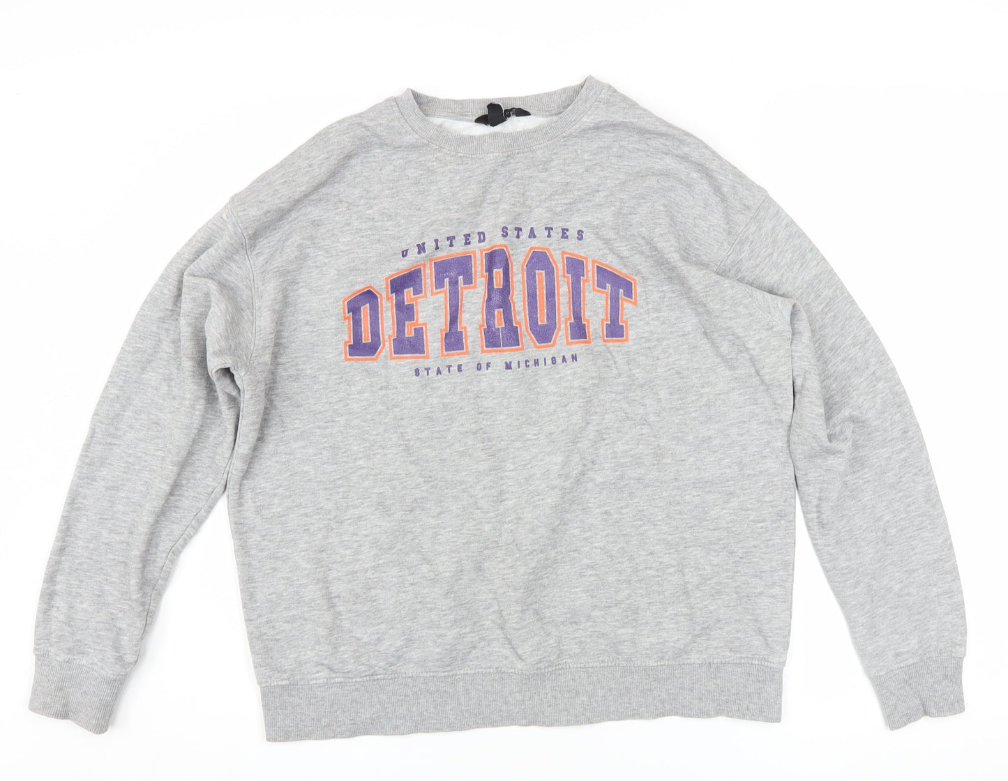 Mens UK Size S New Look Grey Pullover Sweatshirt