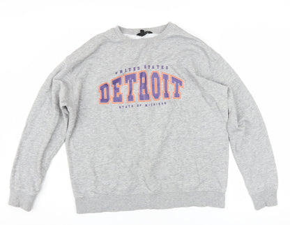 Mens UK Size S New Look Grey Pullover Sweatshirt