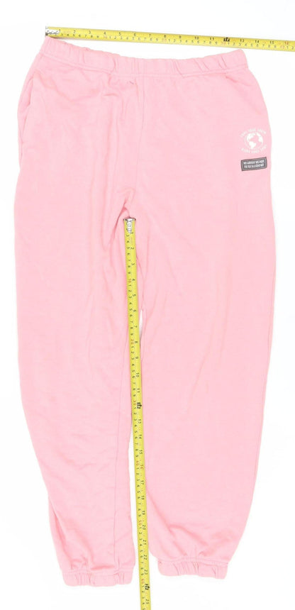 Womens UK Size S H&M Regular Fit Sweatpants Pink Trousers