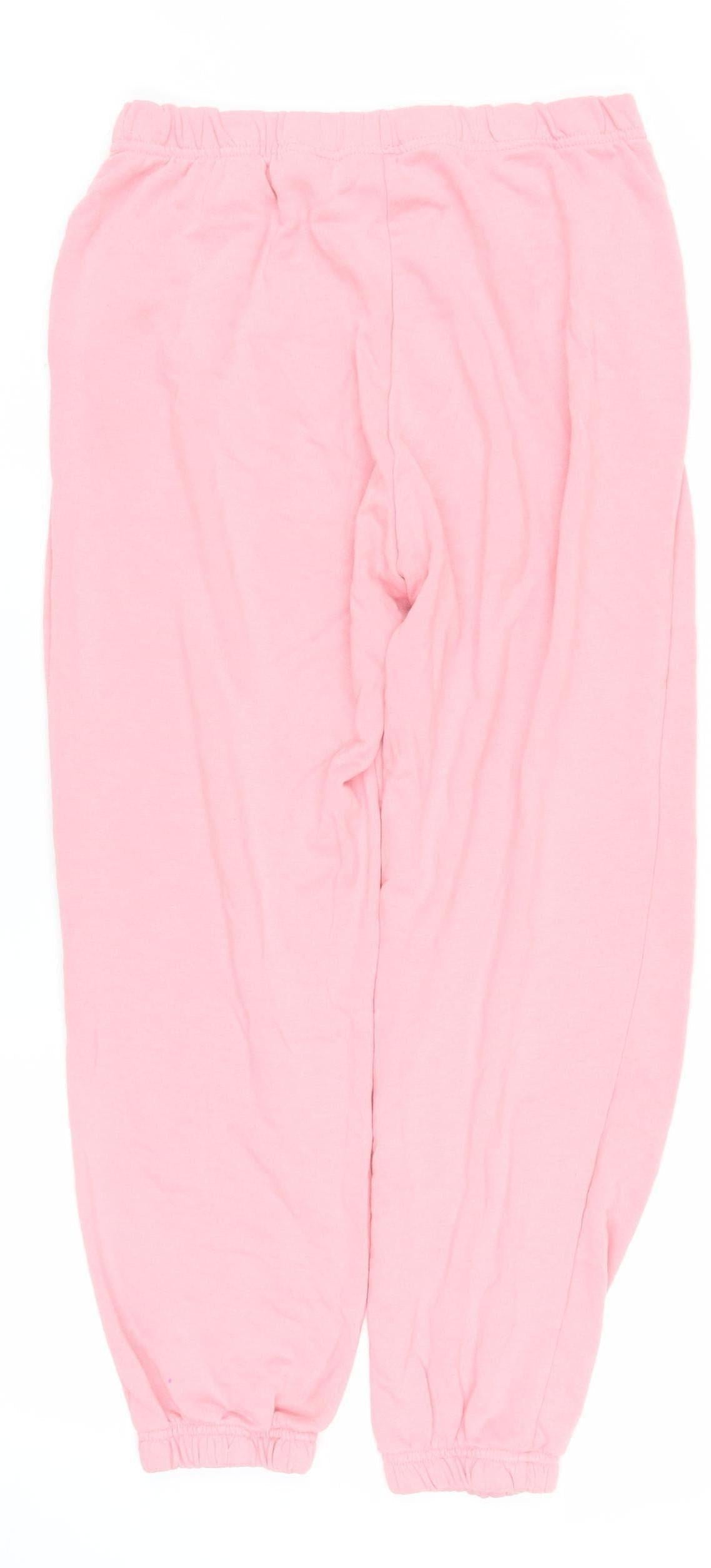 Womens UK Size S H&M Regular Fit Sweatpants Pink Trousers