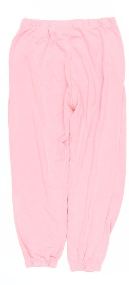 Womens UK Size S H&M Regular Fit Sweatpants Pink Trousers
