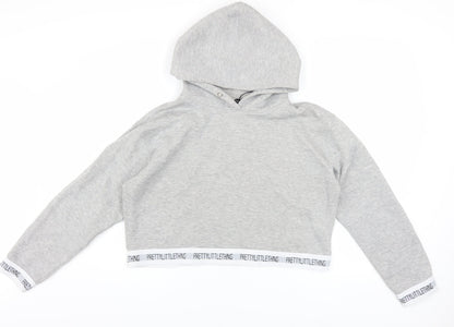 Womens UK Size M PRETTYLITTLETHING Grey Pullover Hoodie