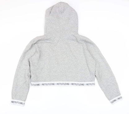 Womens UK Size M PRETTYLITTLETHING Grey Pullover Hoodie