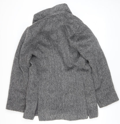 F&F Women’s Grey Wool Blend Mid-Length Overcoat XS