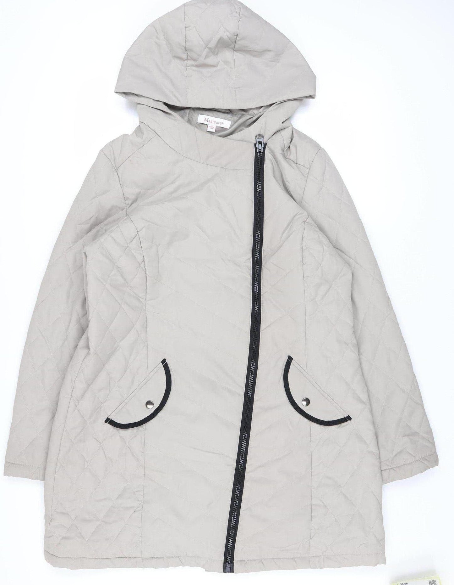 Womens UK Size 18 Marisota Grey Quilted Coat