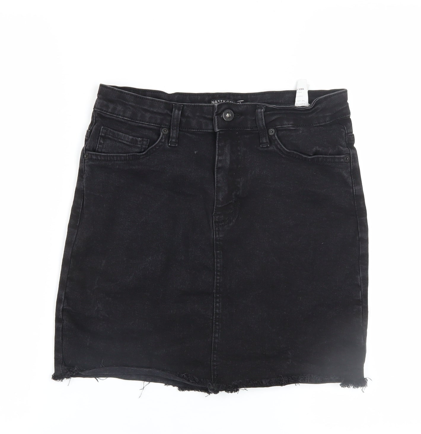 Womens UK Size 8 Nasty Gal Straight & Pencil Denim Skirt