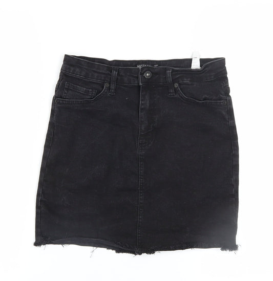 Womens UK Size 8 Nasty Gal Straight & Pencil Denim Skirt