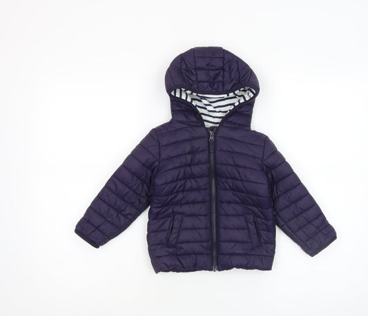 Next Unisex Baby Blue 12-18 Months Hooded Puffer Jacket