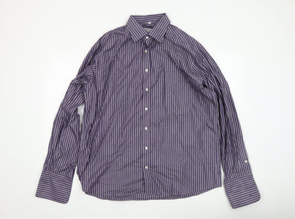 Mens UK Collar Size 44 Eterna Smart Purple  Dress Shirt