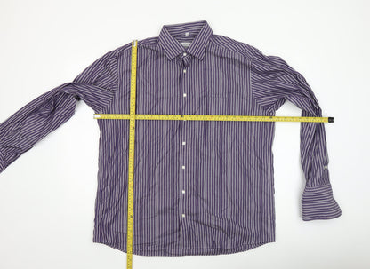 Mens UK Collar Size 44 Eterna Smart Purple  Dress Shirt
