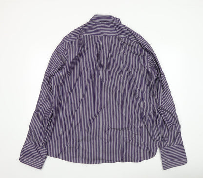 Mens UK Collar Size 44 Eterna Smart Purple  Dress Shirt