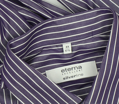 Mens UK Collar Size 44 Eterna Smart Purple  Dress Shirt