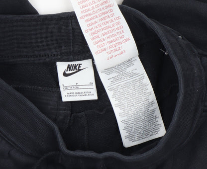 Nike Boys Black Jogger Sweatpants S Elastic Waist Fleece Sports Trousers