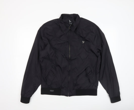 Mens UK Size L Henleys Black Bomber Jacket