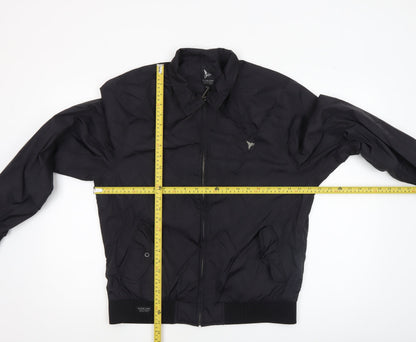 Mens UK Size L Henleys Black Bomber Jacket