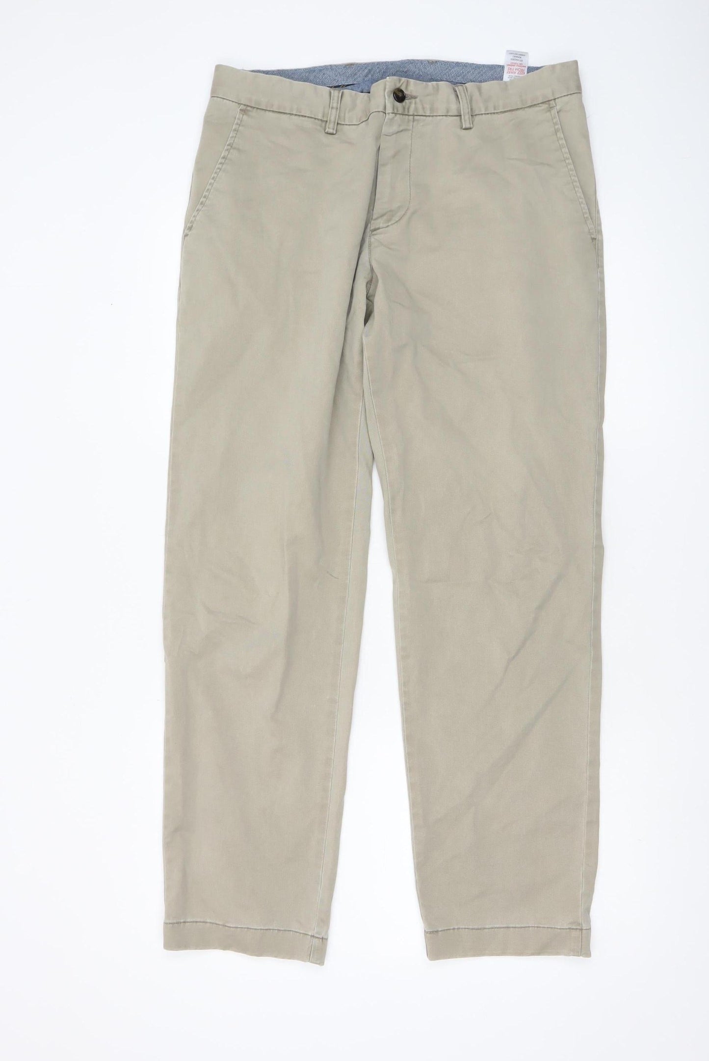 Mens UK Size M Paul Costelloe Regular Fit Chino Beige Trousers