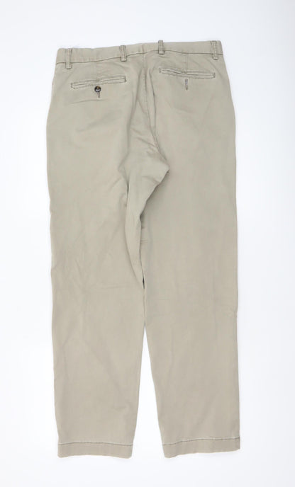 Mens UK Size M Paul Costelloe Regular Fit Chino Beige Trousers