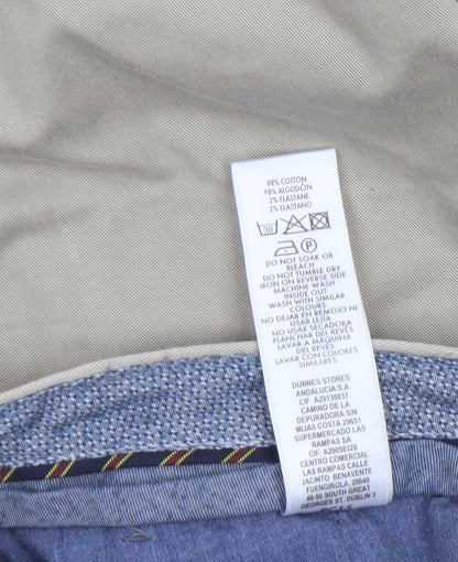 Mens UK Size M Paul Costelloe Regular Fit Chino Beige Trousers