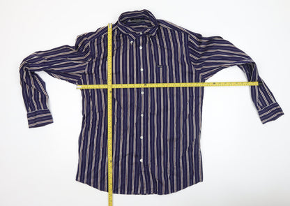 Mens UK Collar Size L Façonnable Smart Blue  Dress Shirt