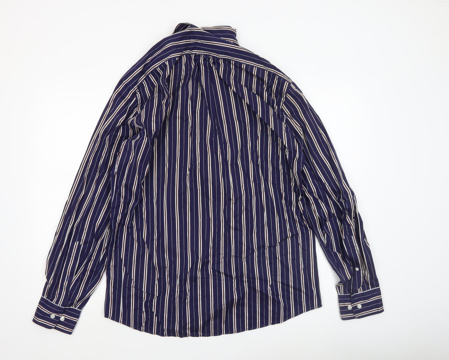 Mens UK Collar Size L Façonnable Smart Blue  Dress Shirt
