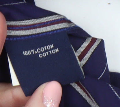 Mens UK Collar Size L Façonnable Smart Blue  Dress Shirt