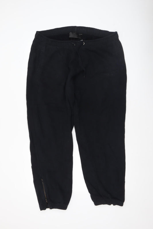 Womens UK Size 2XL 11 degrees Regular Fit Jogger Black Trousers