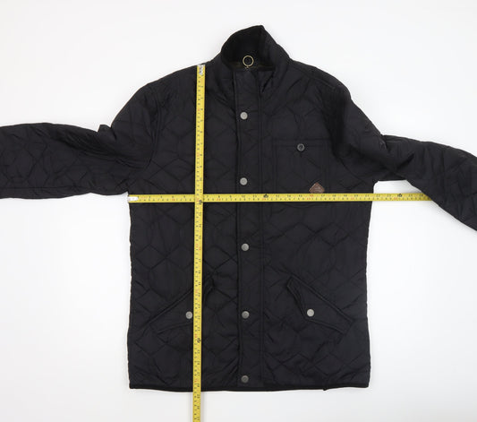 Mens UK Size M NEXT Black Quilted Coat