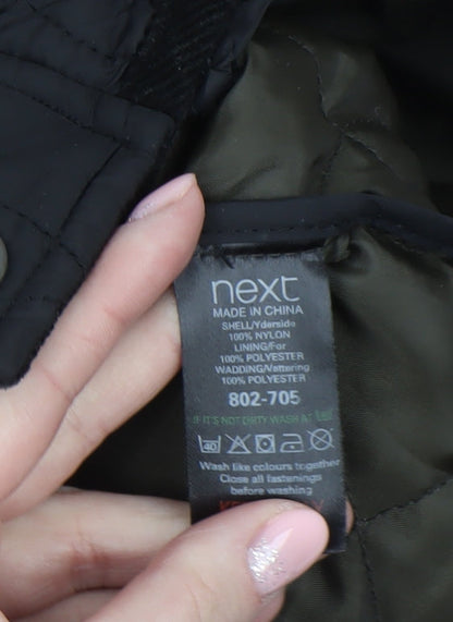 Mens UK Size M NEXT Black Quilted Coat