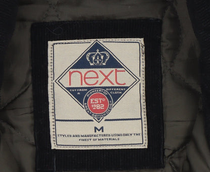 Mens UK Size M NEXT Black Quilted Coat
